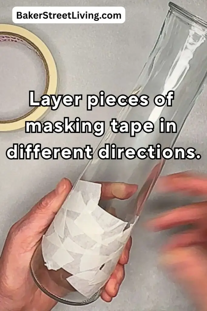 decoupage using masking tape