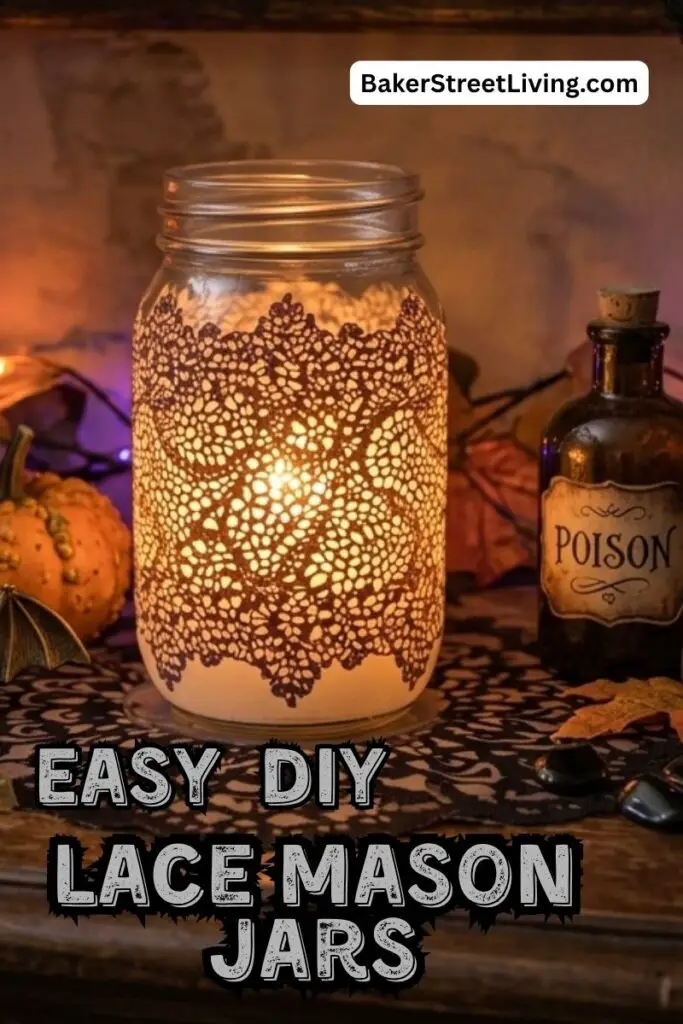 DIY Lace Mason Jars