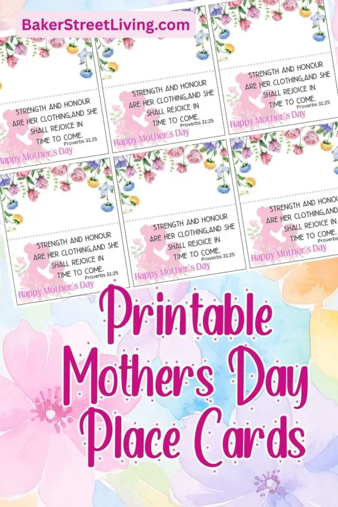 Printable Mother's Day Place Cards