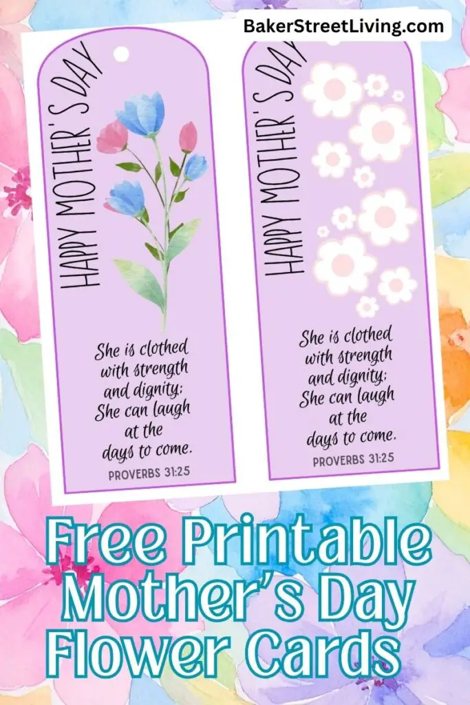 printable mother's day flower cards