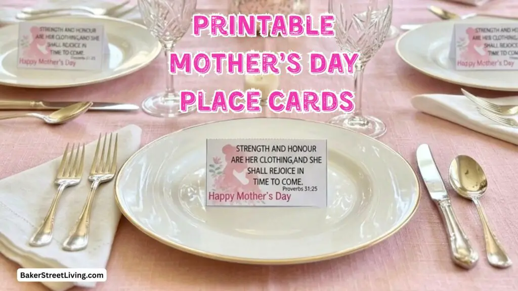 Free Printable Mother's Day Place Cards