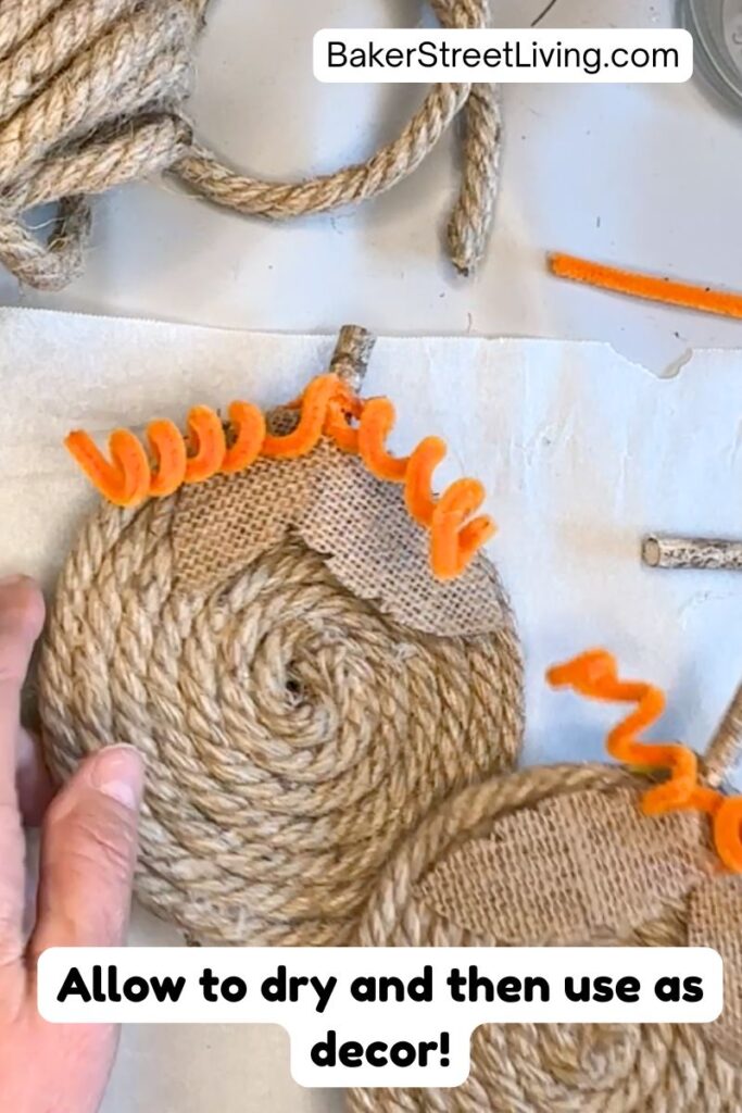 Making a DIY Rope Pumpkin using a Recycled CD