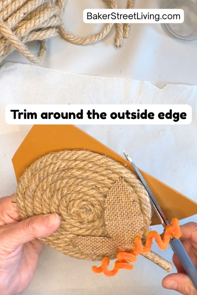 Making a DIY Rope Pumpkin using a Recycled CD