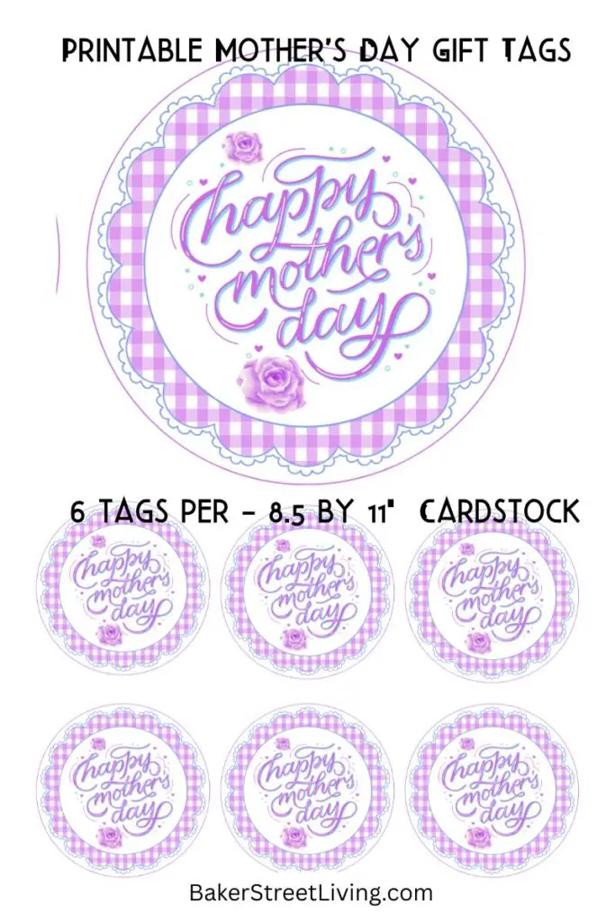 Printable Mothers Day Gift Tags