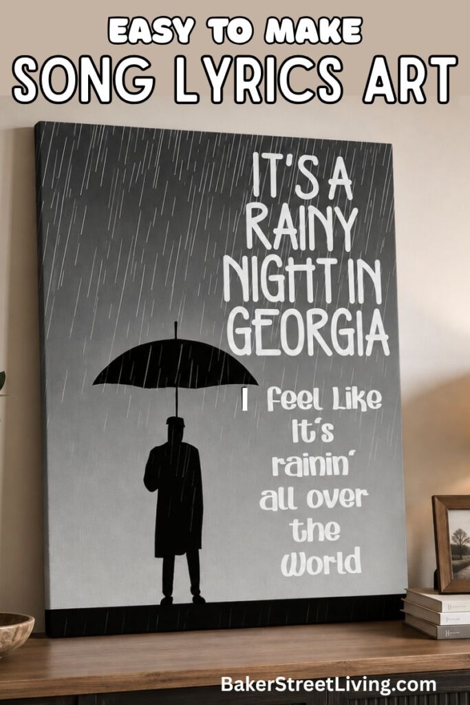 DIY Song Lyrics Art