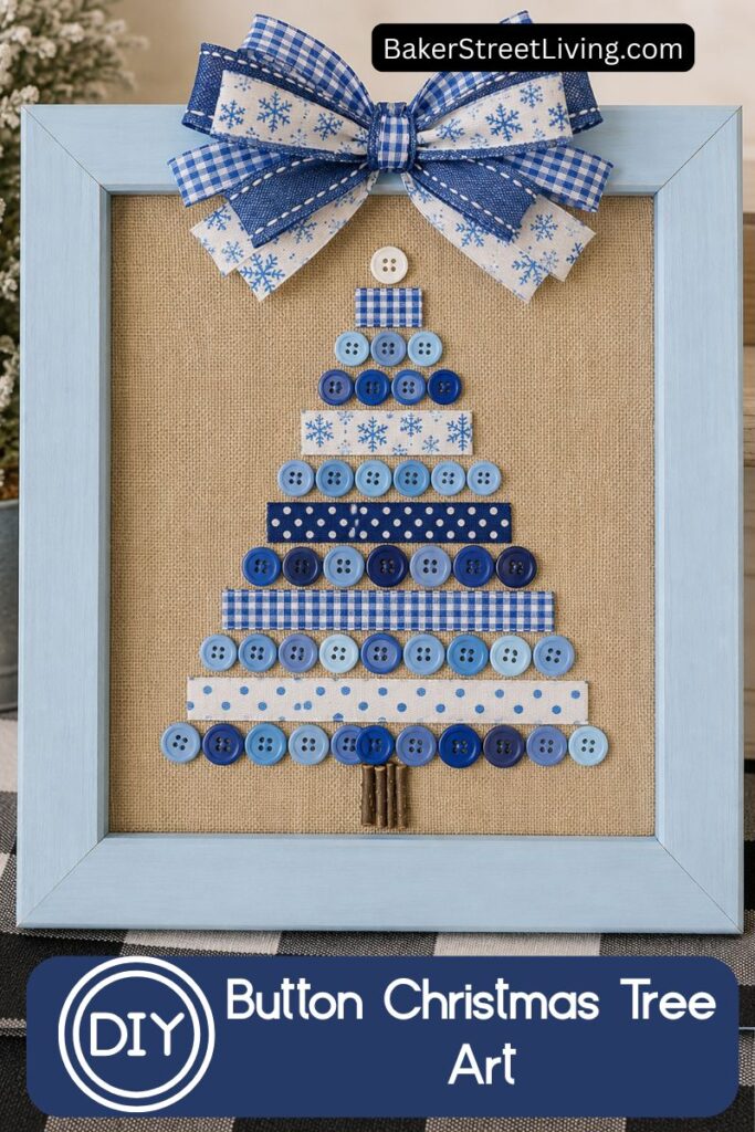 DIY Button Christmas Tree Art