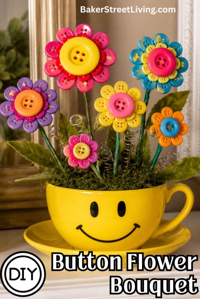 DIY Button Flower Bouquet