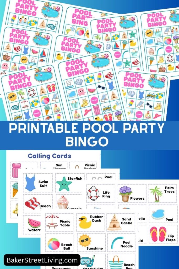 Free Printable Pool Party Bingo Game