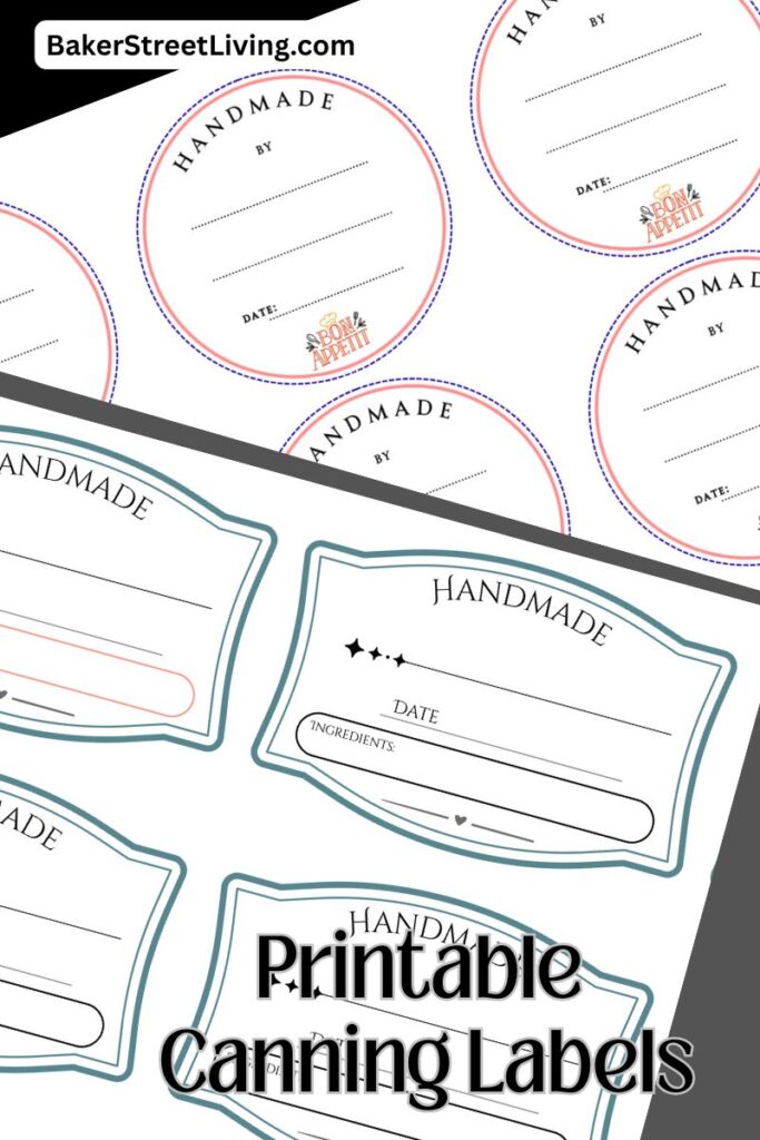Printable Canning Labels