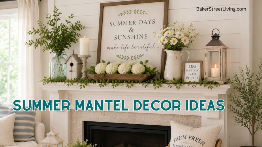 Summer Mantel Decor