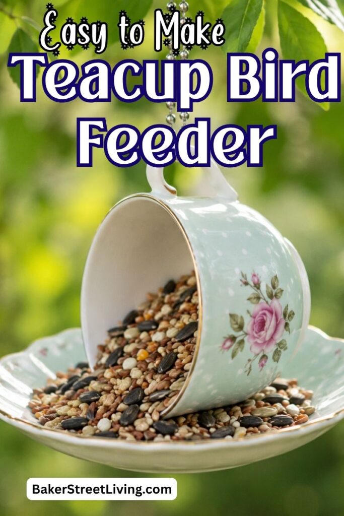 DIY Teacup Bird Feeder