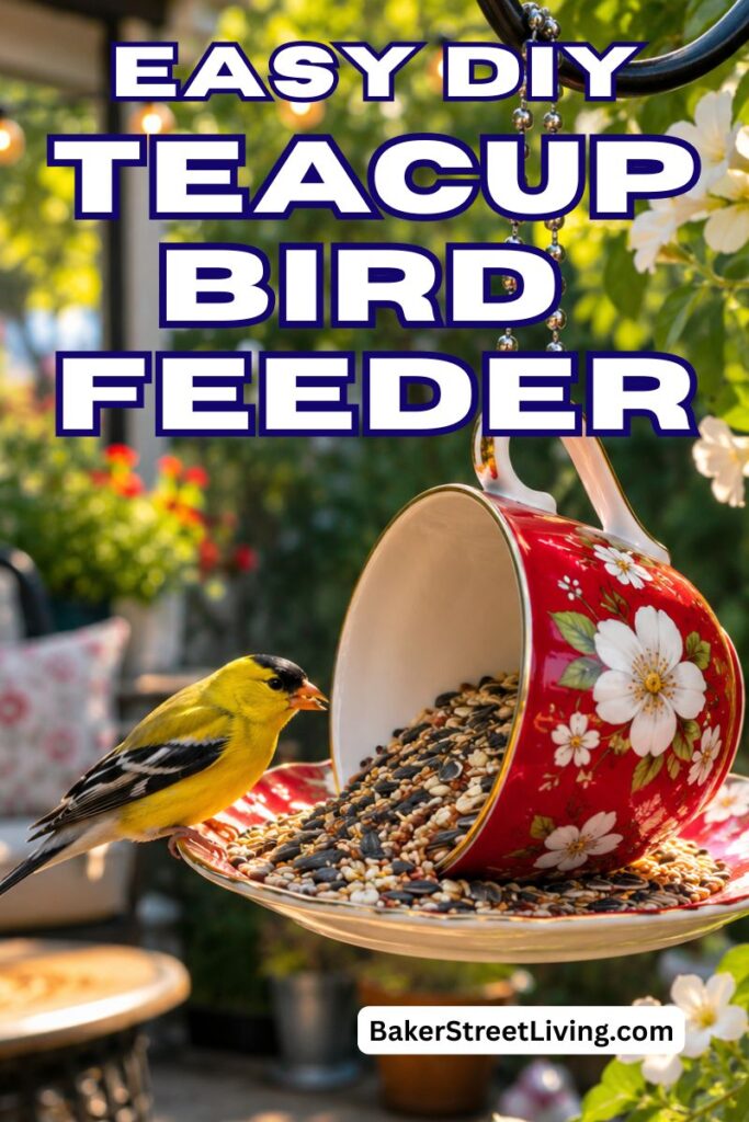 DIY Teacup Bird Feeder
