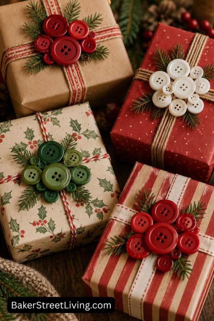 DIY Christmas Button Crafts