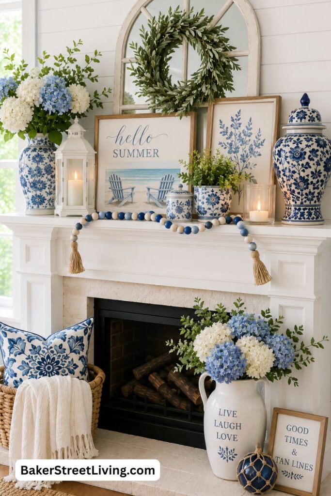 Summer Mantel Decor Ideas