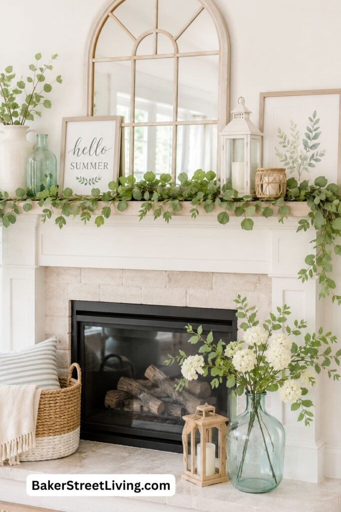 Summer Mantel decor Ideas