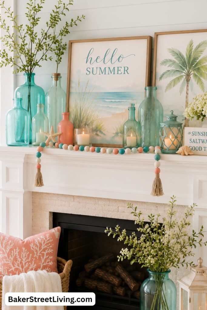 Summer Mantel Decor Ideas