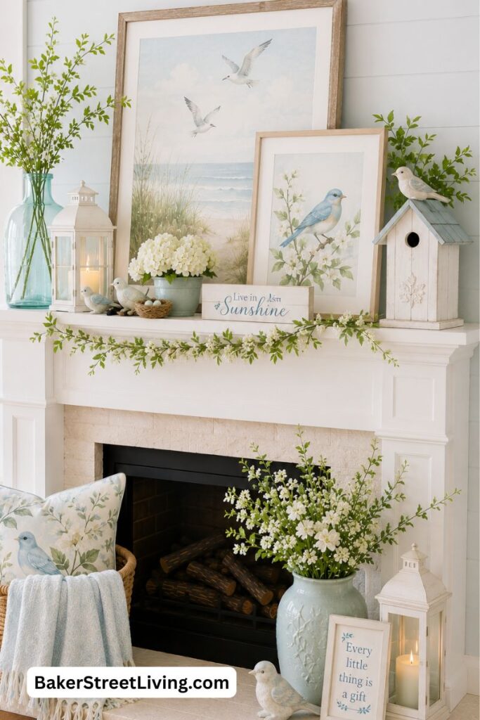 Summer Mantel Decor Ideas