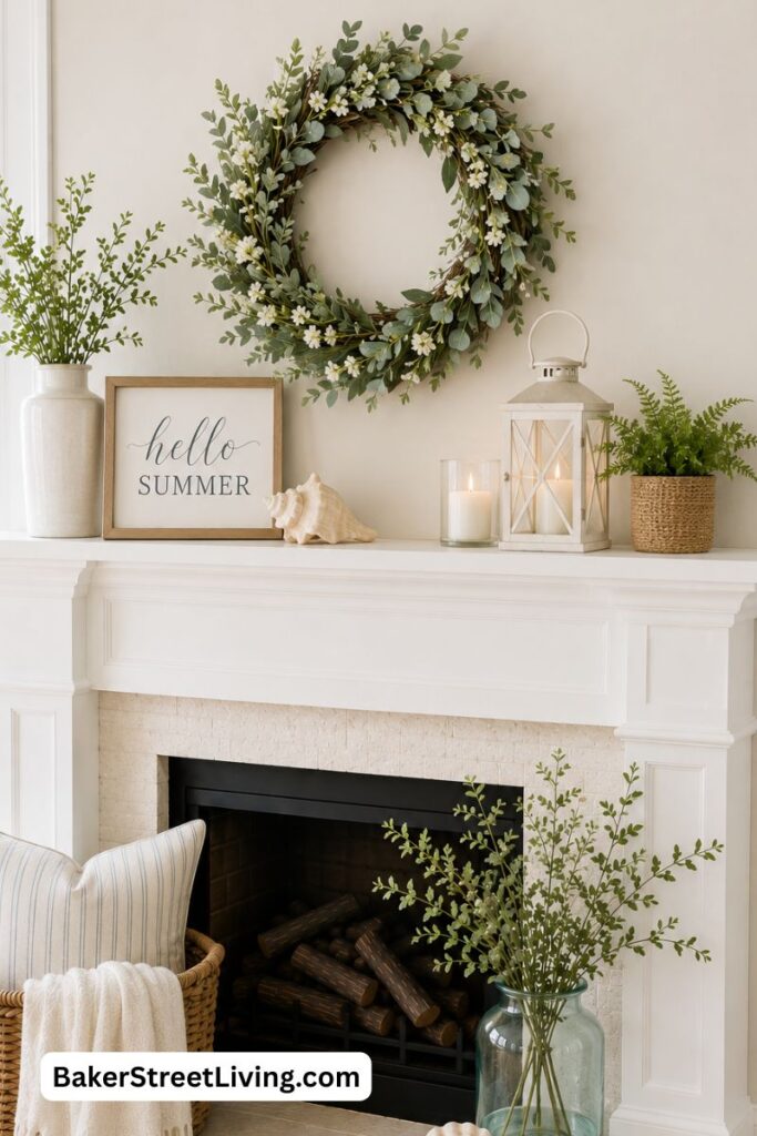 Summer Mantel Decor Ideas