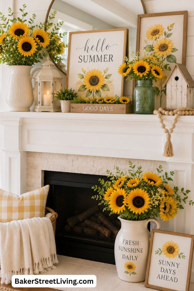 Summer Mantel Decor Ideas
