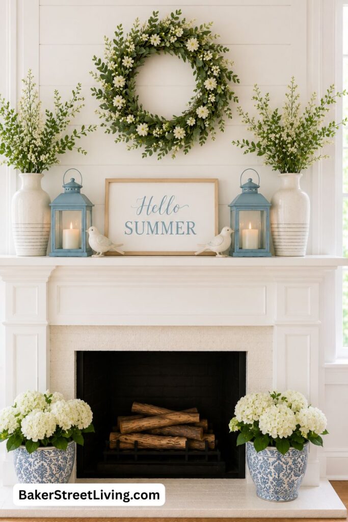 Summer Mantel Decor Ideas