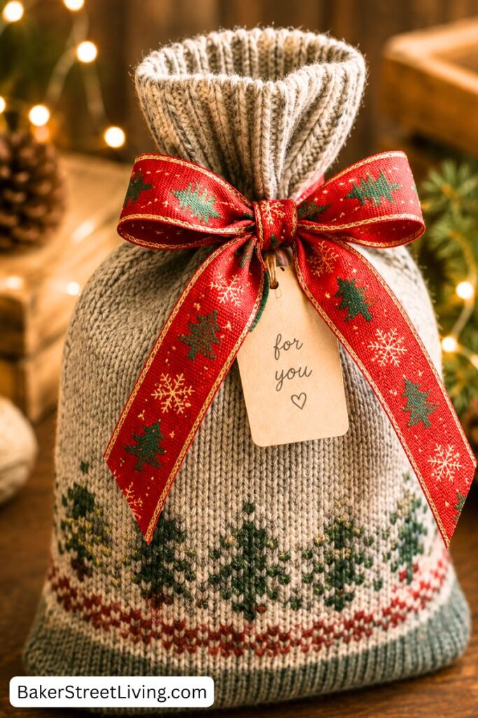 Recycled Sweater Gift Bags