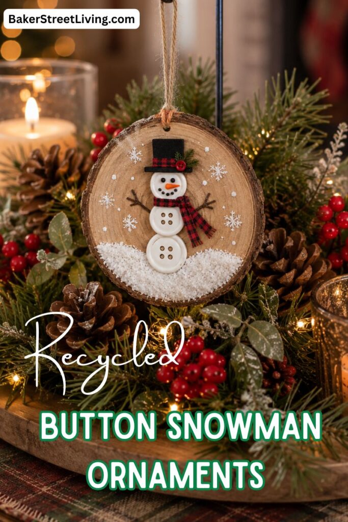 button snowman ornament