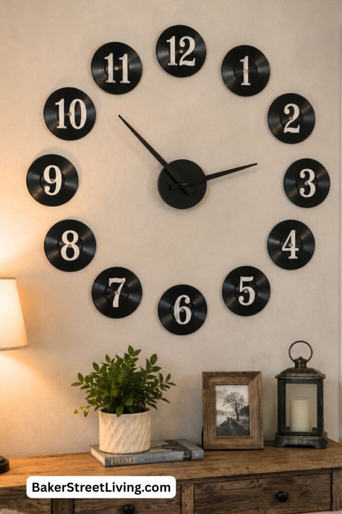 recycled CD Crafts - Oversized Wall Clock