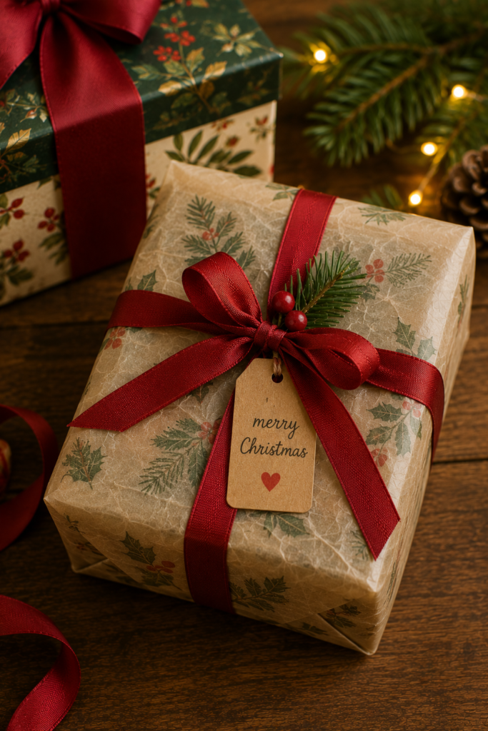 waxed paper used as gift wrap
