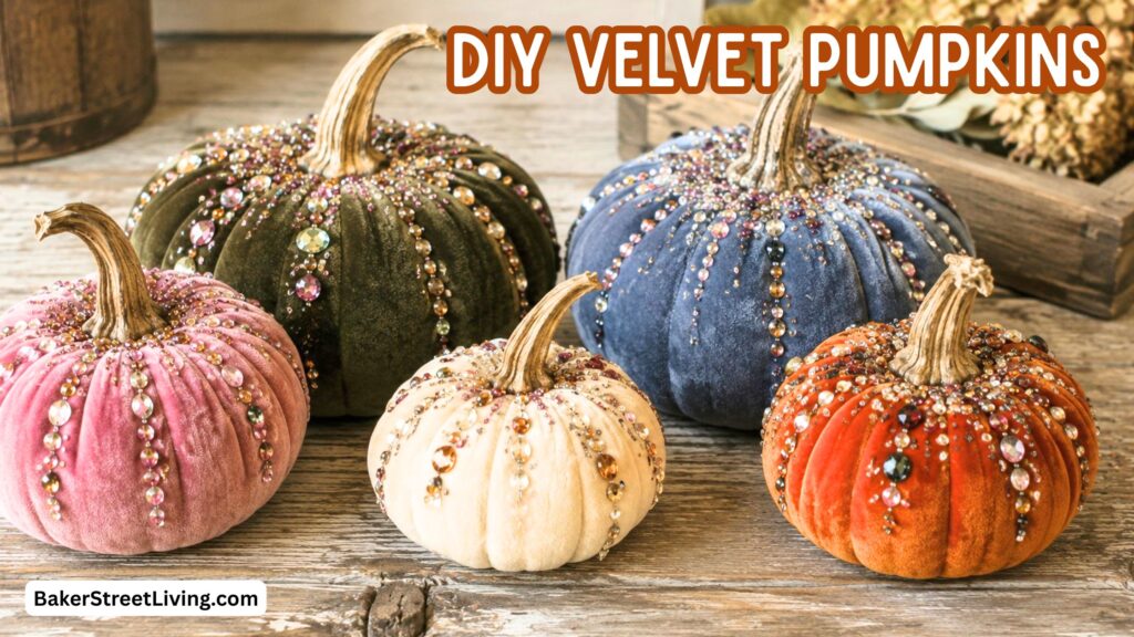 DIY Velvet Pumpkins