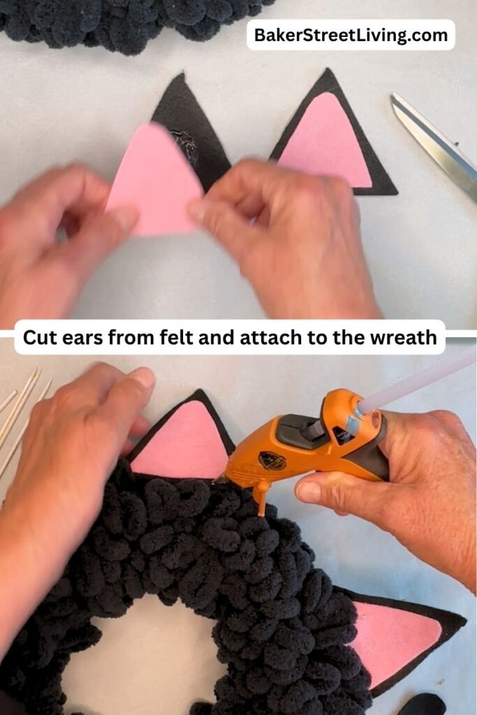 DIY Black Cat Wreath