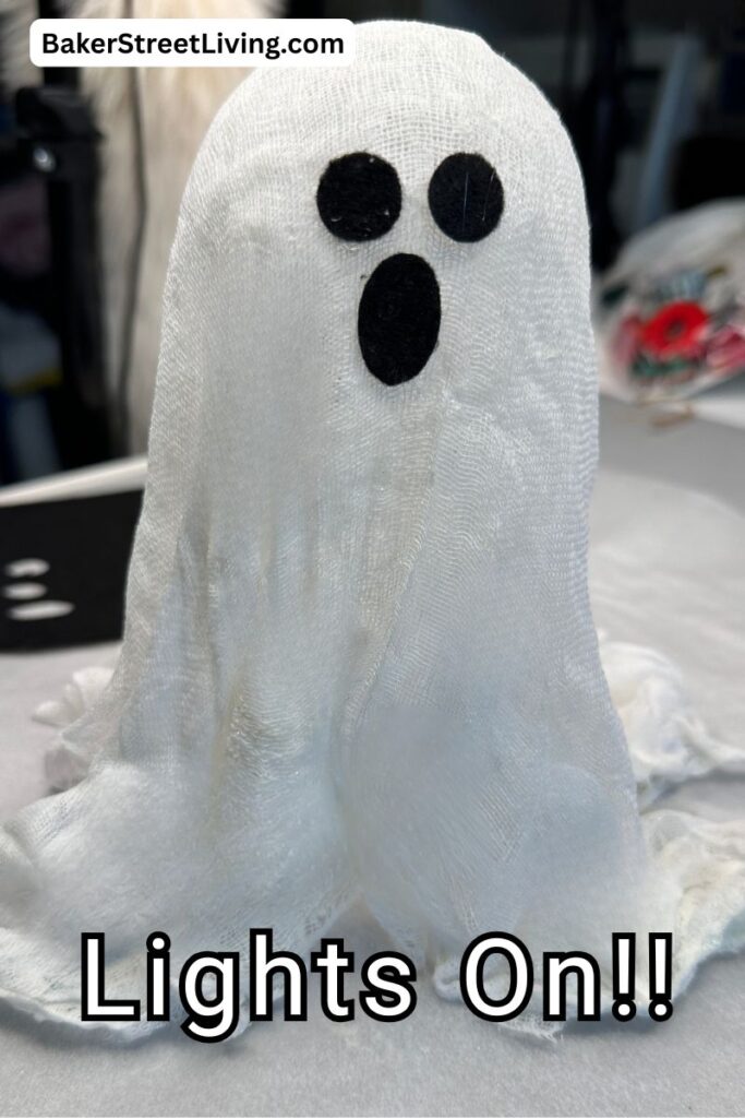 DIy Glow in the Dark Cheesecloth Ghost