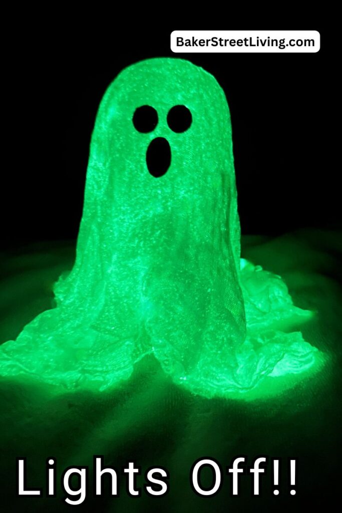 DIy Glow in the Dark Cheesecloth Ghost
