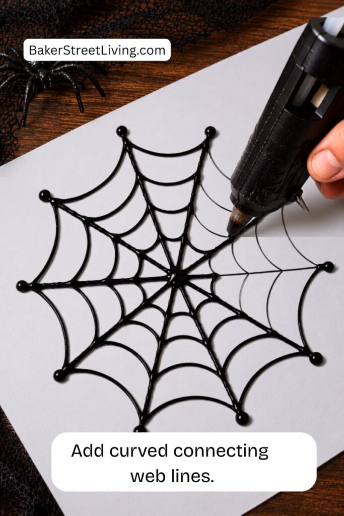 DIY Spider Web with Hot Glue