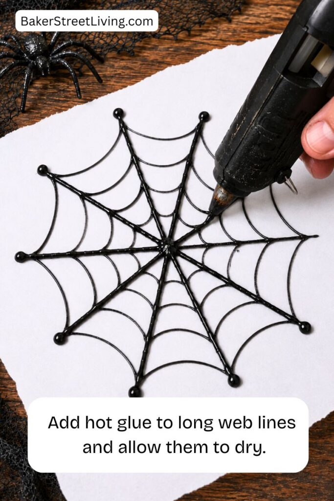 DIY Spider Web with Hot Glue
