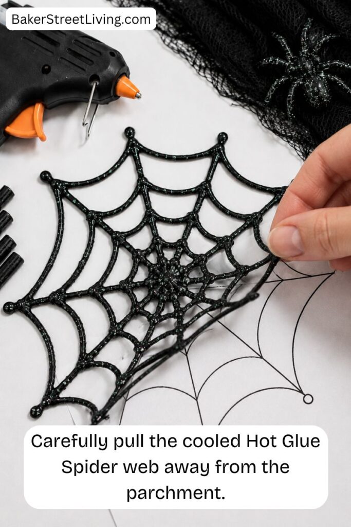 Make a Spider Web with Hot Glue