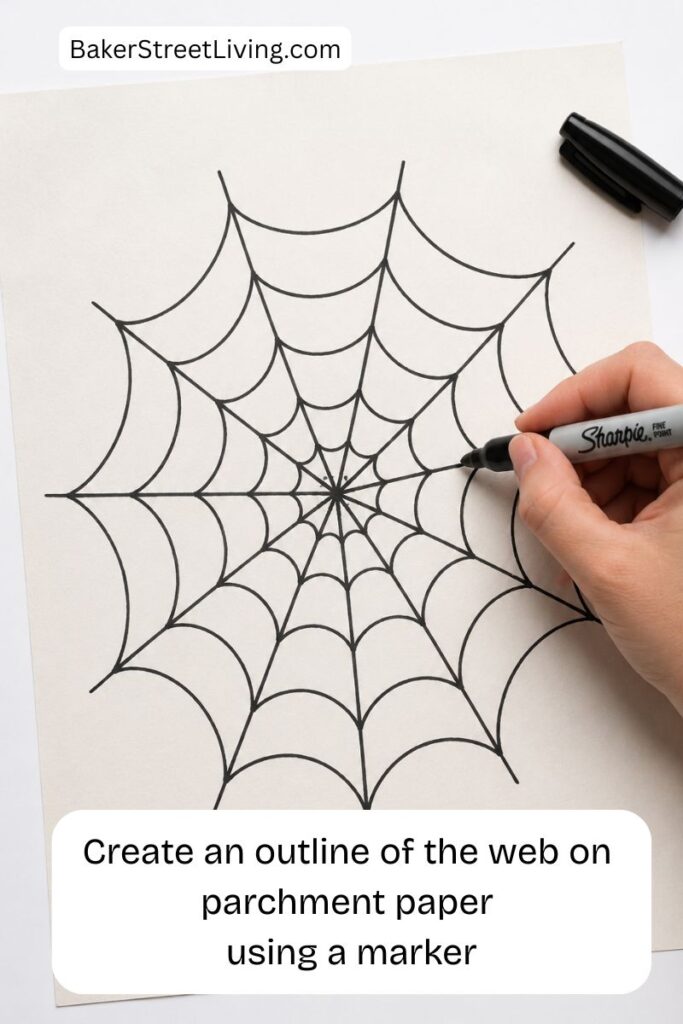 diy spider web with hot glue