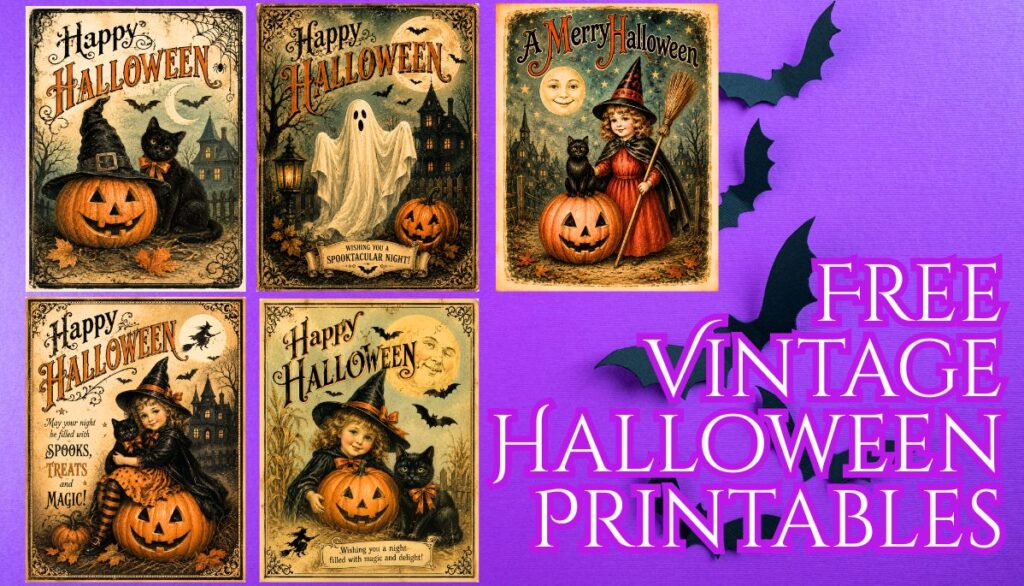 vintage halloween printables