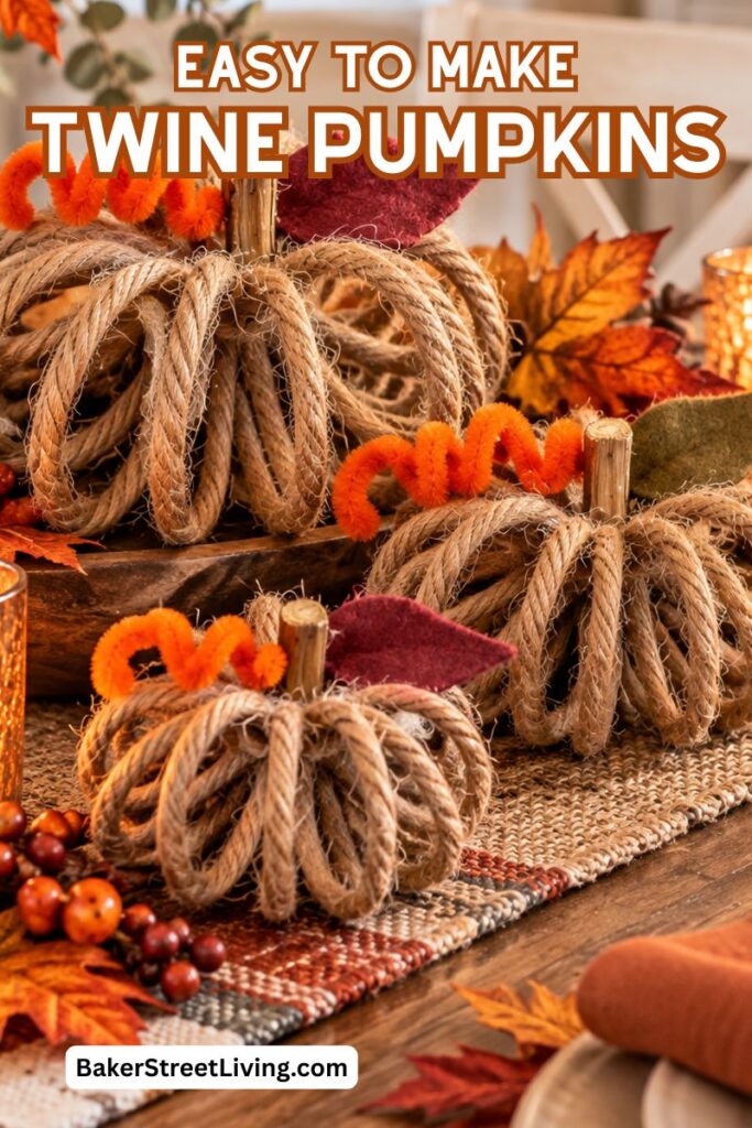 Easy DIY Twine Pumpkins