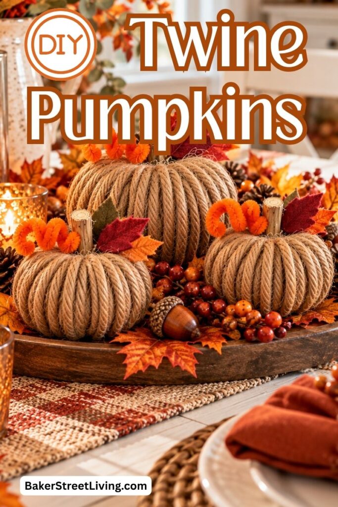 DIY Twine Pumpkins