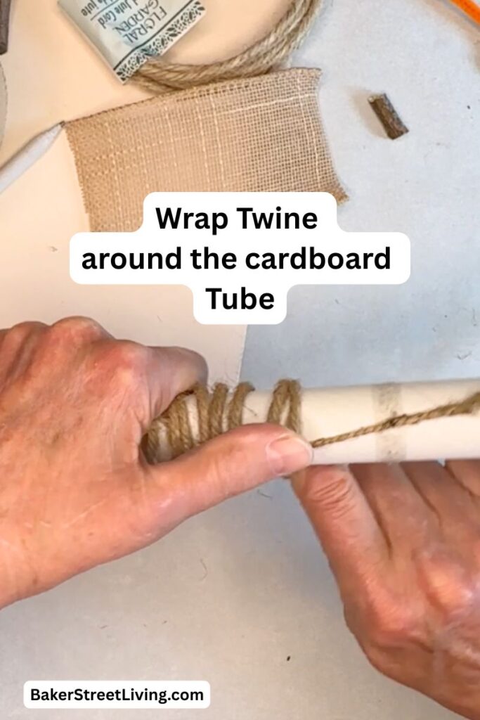 Making DIY Twine Pumpkins 