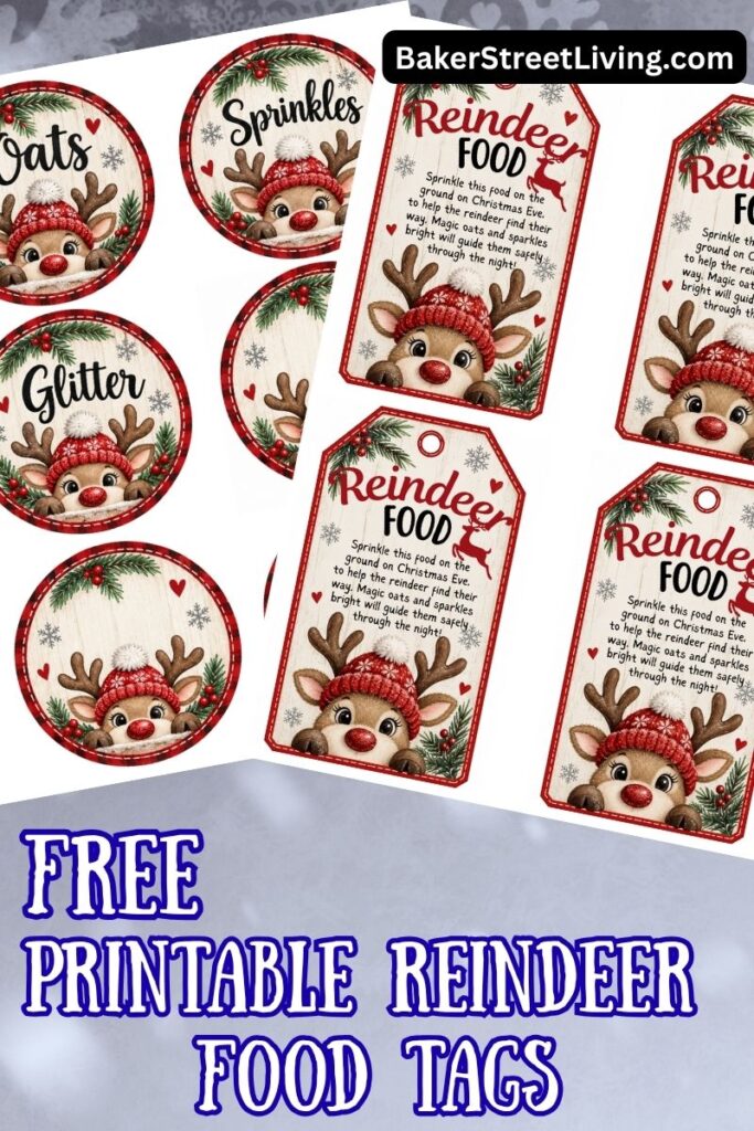 Free Printable reindeer Food rTags