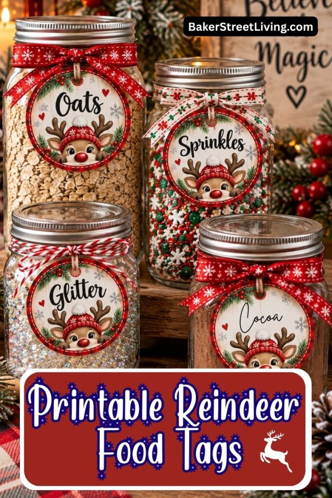 Easy DIY free Printable Reindeer Food Tags