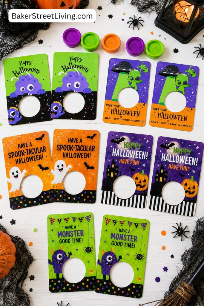 Free Printable Halloween Play Doh Cards