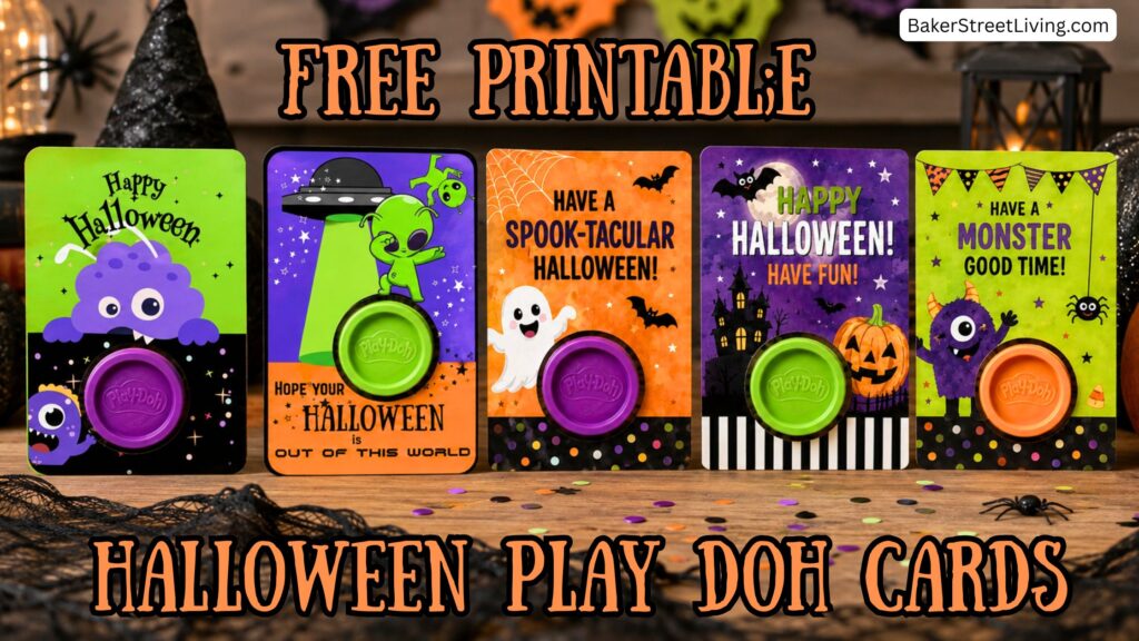 ftree printable Halloween Play Doh Cards