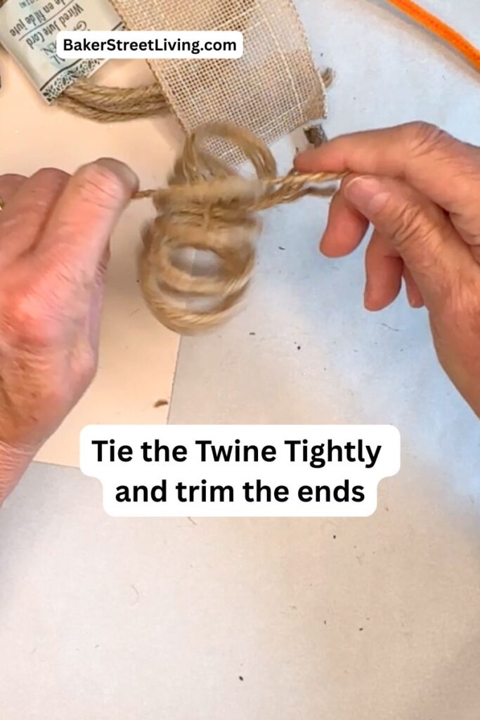 Making DIY Twine Pumpkins