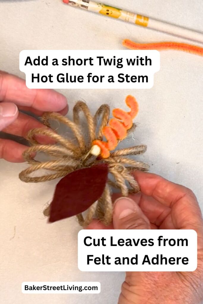 Making DIY Twine Pumpkins