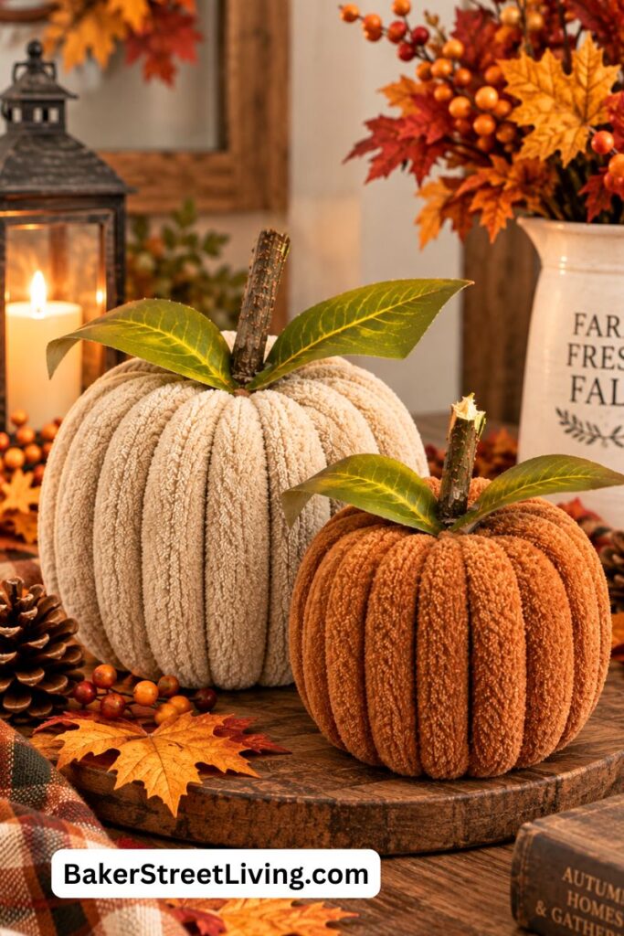 diy yarn pumpkins for Fall