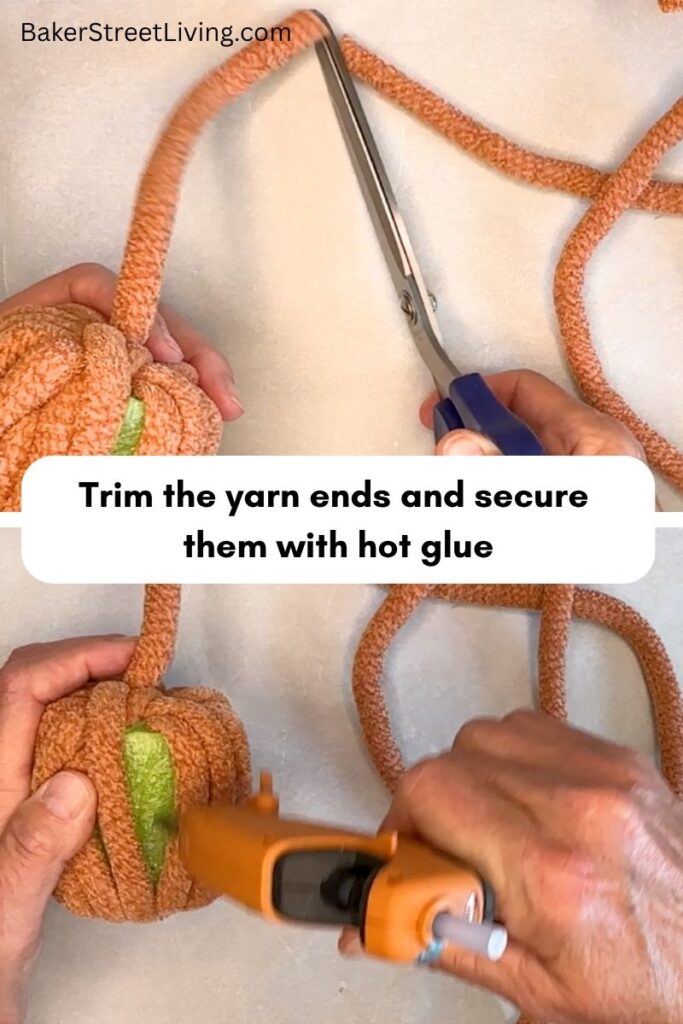 How to Make Yarn Pumpkins - Step by Step