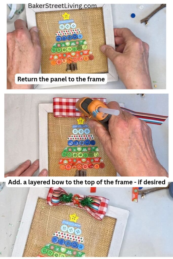 DIY Button Christmas Tree Art