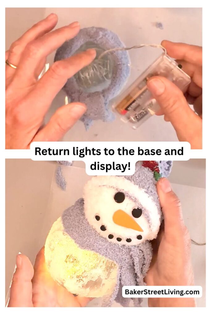 DIY Light Up Snowman